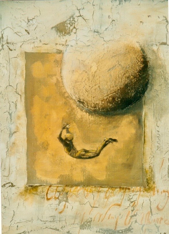 SPHERE III, gesso, oil & mixte